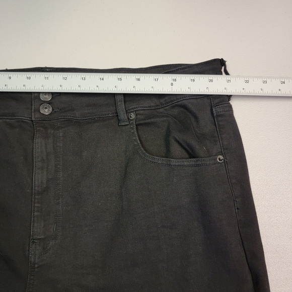 American Eagle Next Level Stretch Wide Leg Black Jean Size 24 Long - Picture 7 of 7